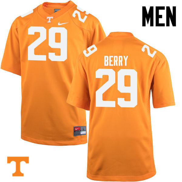 Men #29 Evan Berry Tennessee Volunteers College Football Jerseys-Orange